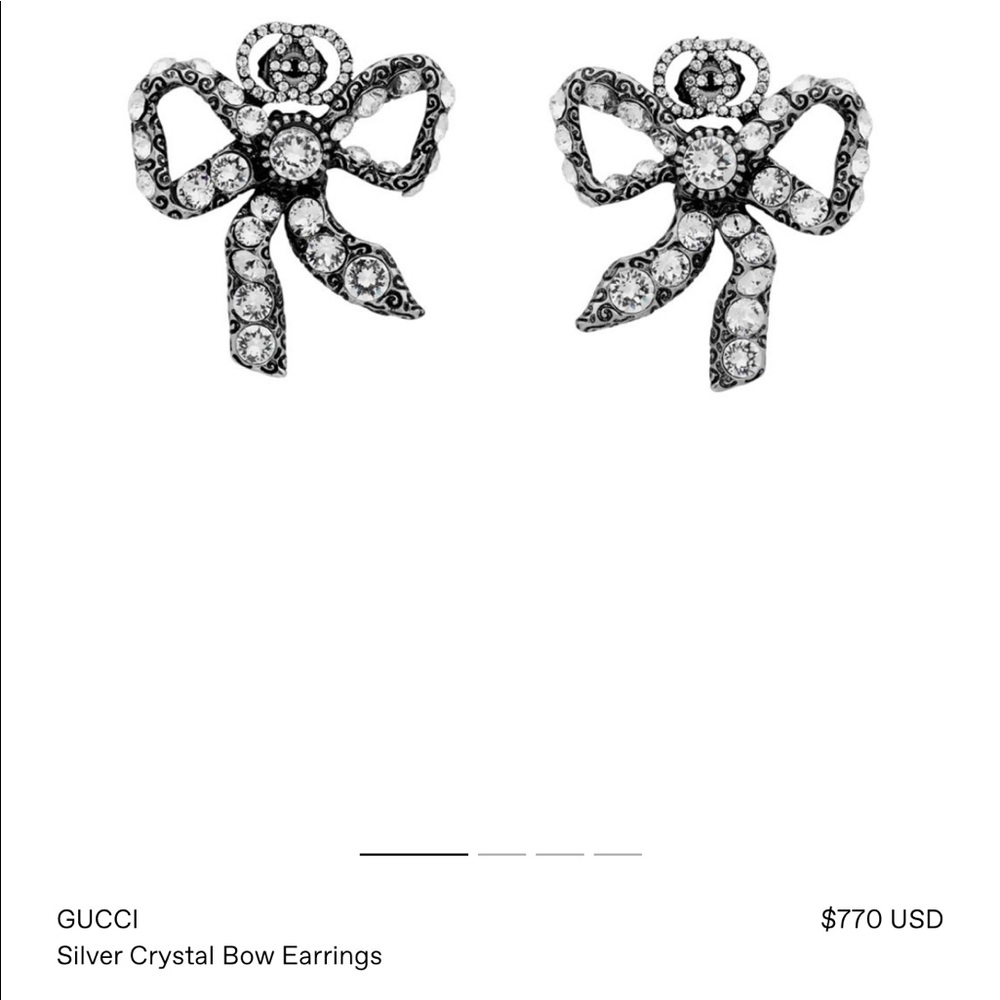 RARE Gucci Crystal Bow Earrings! 🎀